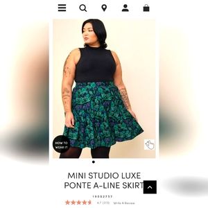 TORRID MINI STUDIO LUXE PONTE A-LINE SKIRT FLORAL PRINT SIZE 3****WORN ONCE!!!
